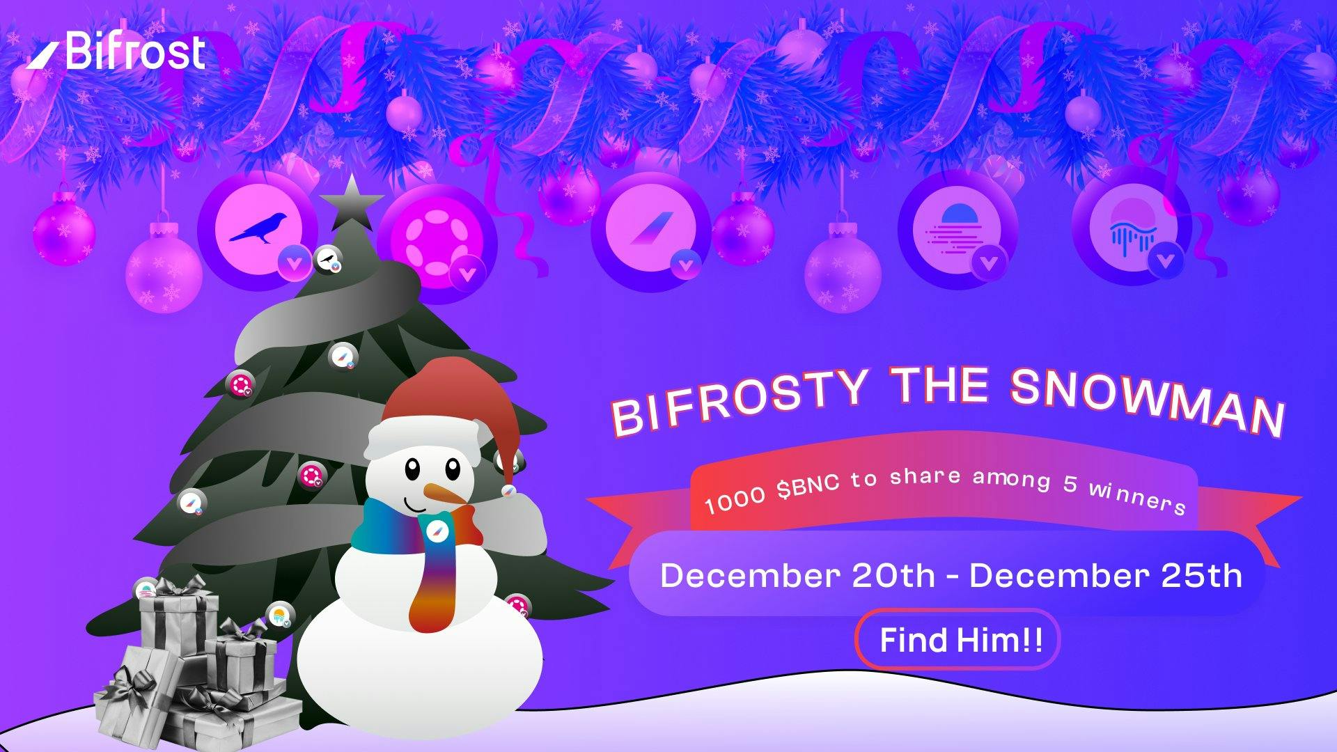 Bifrost Christmas giveaway - Find Bifrosty the snowman !!