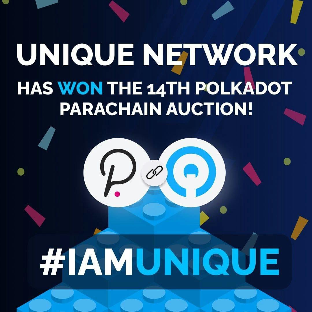 Unique has officially won the 14th polkadot parachain auction! 🏆