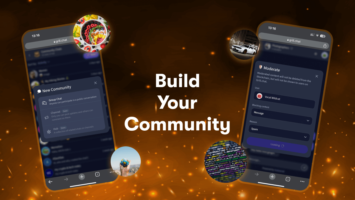 Create & Manage Your Communities On Grill.Chat!
